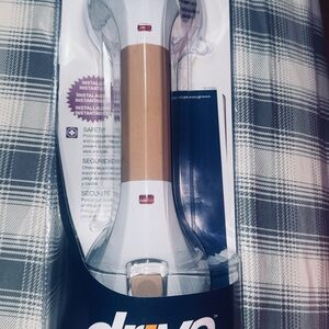 Drive Bath Safety Suction Cup Grab Bar - White and Tan